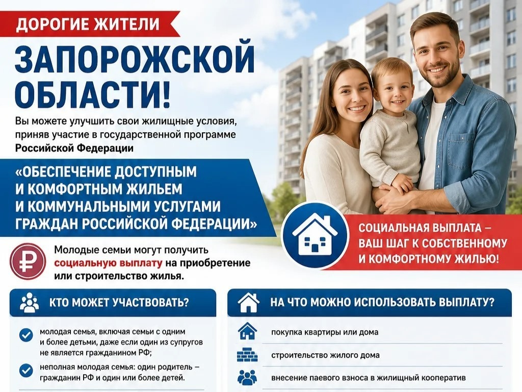 Ваша возможность улучшить жилищные условия: программа поддержки молодых семей в Запорожской области!.